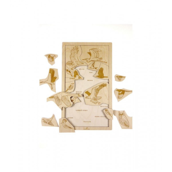 STUKA PUKA Puzzle drewniane ranne ptaszki 3+